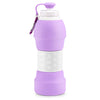 Platinum Silicone Foldable Portable Drinking Water Bottle 580ML Large Capacity