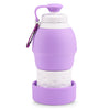 Platinum Silicone Foldable Portable Drinking Water Bottle 580ML Large Capacity