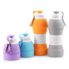 Platinum Silicone Foldable Portable Drinking Water Bottle 580ML Large Capacity