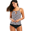 Keyhole Neck Anchor Printed Tankini Swimwear