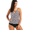 Keyhole Neck Anchor Printed Tankini Swimwear