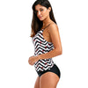 Keyhole Neck Anchor Printed Tankini Swimwear