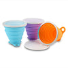 Silica Gel 270ML Folding Water Cup Heat Resistance with Cover Strap