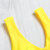 Lady Sexy Plunge Neck Shoulder Strap Padded Tied Beach Bikini Set
