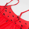 High Waisted Watermelon Print Swing Dress