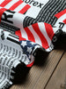 Newspaper Flag Inspired Straight Jeans