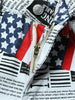Newspaper Flag Inspired Straight Jeans