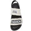 Summer Open Toe Elastic Ankle Strap Flat Sandals Women Platform Shoes