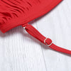 Sexy Halter Neck Backless Tassels Padded Solid Low Waist Women Bikini Set