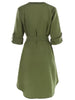 Casual Belted Knee Length Dress