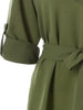 Casual Belted Knee Length Dress