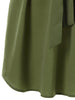Casual Belted Knee Length Dress