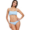 Button Ribbed Bikini Set
