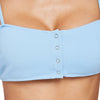 Button Ribbed Bikini Set