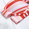 Women Sexy Stripe Print Strapless Lady Swimsuit Bikini Set