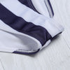 Lady Sexy Plunge Neck Shoulder Strap Padded Stripe Beach Bikini Set
