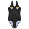 Trendy Scoop Neck Sleeveless Fashionable Cat Print Women Swimsuit