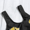 Trendy Scoop Neck Sleeveless Fashionable Cat Print Women Swimsuit