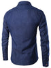 Plaid Patch Cloth Long Sleeve Shirt