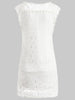 Scoop Collar Sleeveless See-Through Crochet Tunic