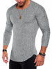 Curve Hem Rib Patchwork T-shirt
