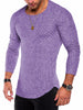 Curve Hem Rib Patchwork T-shirt