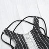 Sexy Female Tied Strap Backless Striped Print Women Bikini Set Swimwear