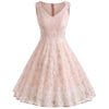 Lace Overlay A Line Dress