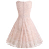 Lace Overlay A Line Dress