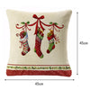 18" Christmas Xmas Linen Cushion Cover Throw Pillow Case Home Decor Festive UK