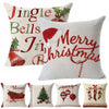 18" Christmas Xmas Linen Cushion Cover Throw Pillow Case Home Decor Festive UK