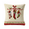 18" Christmas Xmas Linen Cushion Cover Throw Pillow Case Home Decor Festive UK