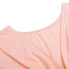 Round Collar Short Sleeve Backless Knot Loose Women T-shirt