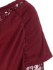 Lace Long Sleeve Ruched T-shirt