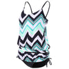 Zig Zag Spaghetti Strap Tankini Set