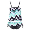 Zig Zag Spaghetti Strap Tankini Set