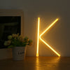 LED Neon Light Sign 26 Letters Shape AA Battery Powered for Home Party Decoration