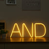 LED Neon Light Sign 26 Letters Shape AA Battery Powered for Home Party Decoration