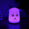 G1 LED Rechargeable Silicone Deer Night Light Tap Control for Bedroom Living Room