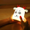 G1 LED Rechargeable Silicone Deer Night Light Tap Control for Bedroom Living Room