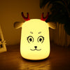 G1 LED Rechargeable Silicone Deer Night Light Tap Control for Bedroom Living Room