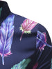 Colorful Feather Printed Long Sleeve Shirt