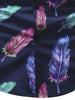 Colorful Feather Printed Long Sleeve Shirt