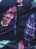 Colorful Feather Printed Long Sleeve Shirt