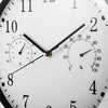 Timelike IH - 6708TH Silent Wall Metal Clock Thermometer Hygrometer Art Decor