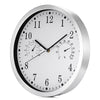Timelike IH - 6708TH Silent Wall Metal Clock Thermometer Hygrometer Art Decor