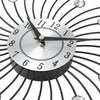Silent Crystal Metal Wall Clock Home Art Decor Diameter 32cm