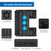 Cooling Stand for PS4/ PS4 Slim/ PS4 Pro, Multifunctional Vertical Station, Controller Charger, Charging Docking Station with 12 PCS Discs Storage for PS4,PS4 Slim PS4 Pro