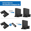 Cooling Stand for PS4/ PS4 Slim/ PS4 Pro, Multifunctional Vertical Station, Controller Charger, Charging Docking Station with 12 PCS Discs Storage for PS4,PS4 Slim PS4 Pro
