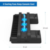 Cooling Stand for PS4/ PS4 Slim/ PS4 Pro, Multifunctional Vertical Station, Controller Charger, Charging Docking Station with 12 PCS Discs Storage for PS4,PS4 Slim PS4 Pro